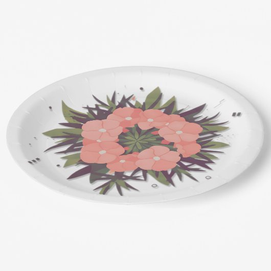 Blumenkranz der Harmonie Papieren Bordje (Gekanteld)