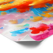 blumenkunst regnerische leuchtende farben kunst perfect poster (Hoek)