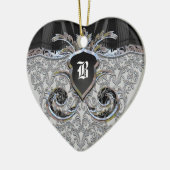 Blumenmaske Victoriaans Keramisch Ornament (Links)