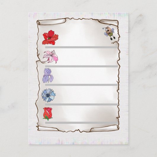 Blumenmerkblatt briefkaart (Voorkant)