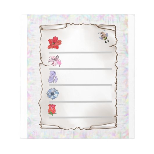 Blumenmerkblatt Memoboard Notitieblok (Voorkant)