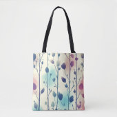 Blumenmotiv  in Aquarellfarben Tote Bag (Voorkant)