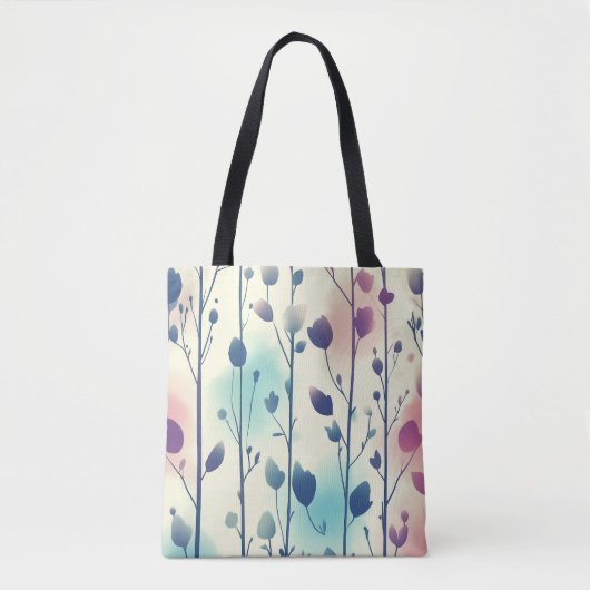 Blumenmotiv in Aquarellfarben Tote Bag (Voorkant)