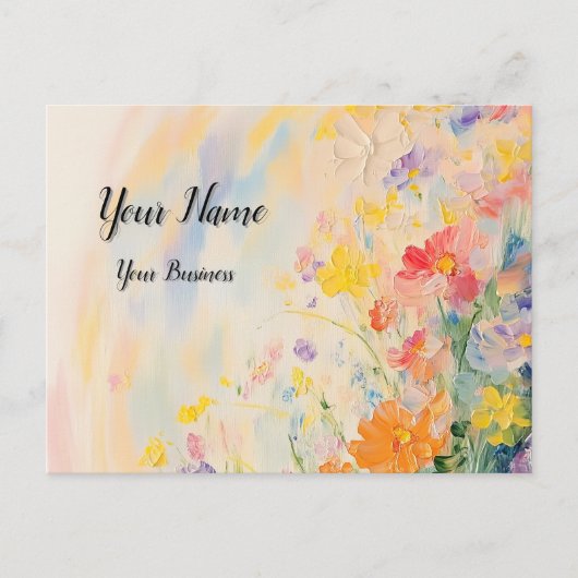 Blumenmotiv in Ölfarben Briefkaart (Voorkant)
