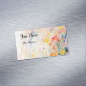 Blumenmotiv in Ölfarben Magnetisch Visitekaartje (Voorbeeld)