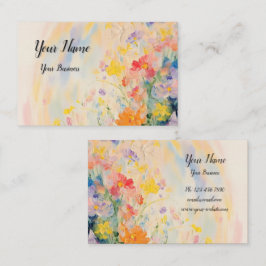 Blumenmotiv in Ölfarben Visitekaartje