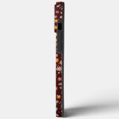 Blumenmuster braun orange Case-Mate iPhone case (Achterkant / Links)