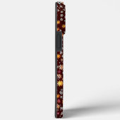 Blumenmuster braun orange Case-Mate iPhone case (Achterkant / Rechts)