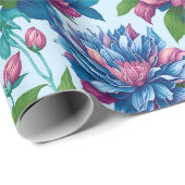 Blumenmuster: Dahlienzauber -  Cadeaupapier (Rol Hoek)