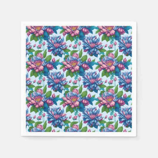 Blumenmuster: Dahlienzauber -  Servet (Voorkant)