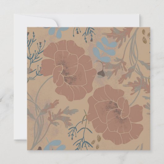 Blumenmuster, Mocha mousse Farbe (Voorkant)