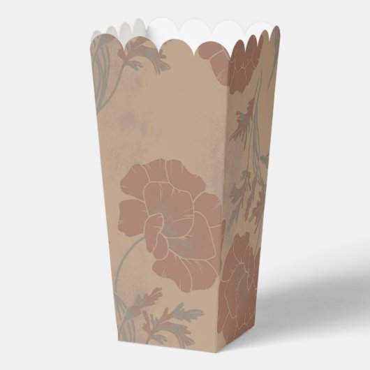 Blumenmuster, Mocha mousse Farbe Bedankdoosjes (Voorkant)