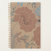 Blumenmuster, Mocha mousse Farbe. Planner (Voorkant)