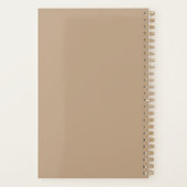 Blumenmuster, Mocha mousse Farbe. Planner (Achterkant)