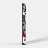 Blumenschädel Handyhülle Kunstvolle Ästhetik iPhone Hoesje (Rechterkant)