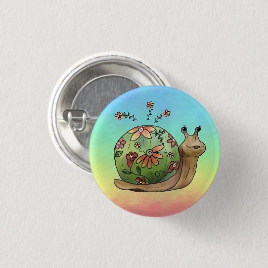 Blumenschnecke Button (Voorkant /achterkant)