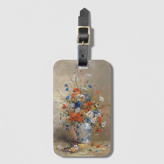 Blumenstillleben | Eugene Petit Bagagelabel (Voorkant (verticaal))