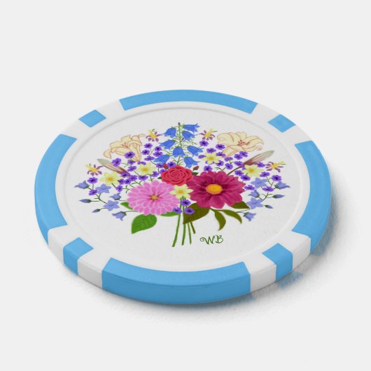 Blumenstrauss Black Poker Chips (Enkel)