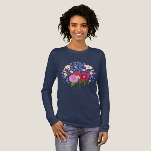 Blumenstrauss Blauw Tri-Blend Shirt (Voorkant)