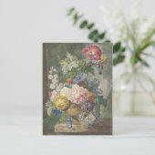 Blumenstrauß in einer vaas mit vogelnest briefkaart (Staand voorkant)