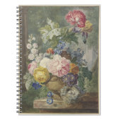 Blumenstrauß in einer vaas mit vogelnest notitieboek (Voorkant)