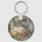Blumenstrauß in einer vaas mit vogelnest sleutelhanger (Voorkant)