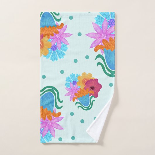 Blumenstrauß mit bunten Blumen Handdoek (Handdoek)