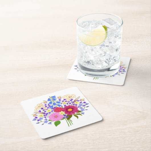 Blumenstrauss Papieren Onderzetters (Insitu)