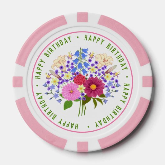 Blumenstrauss Pink Poker Chips For Birthdays (Voorkant)