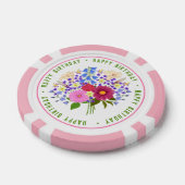 Blumenstrauss Pink Poker Chips For Birthdays (Enkel)