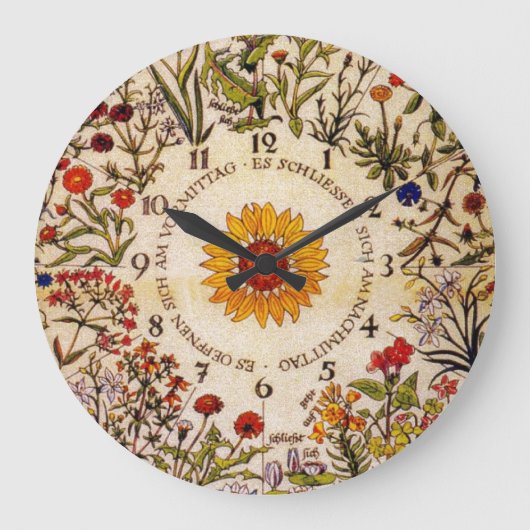 Blumenuhr Flower Clock Grote Klok (Voorkant)