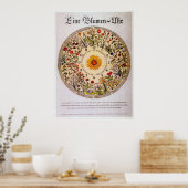 Blumenuhr Flower Clock Poster (Keuken)