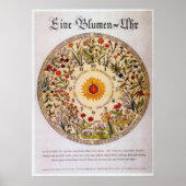 Blumenuhr Flower Clock Poster (Voorkant)