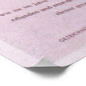 Blumenuhr Flower Clock Poster2 Poster (Hoek)