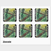 BLUNTED BLACK KUSH VIERKANTE STICKER (Vel)