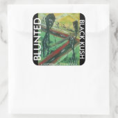 BLUNTED BLACK KUSH VIERKANTE STICKER (Tas)