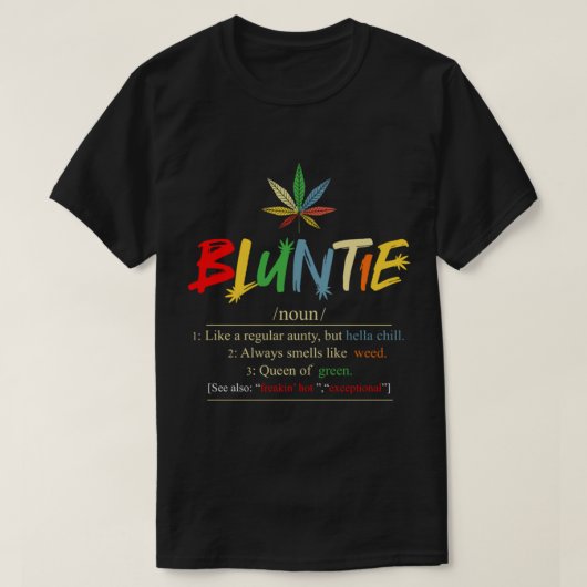 Bluntie Noun als een gewone oude oudheid. T-shirt (Design voorkant)