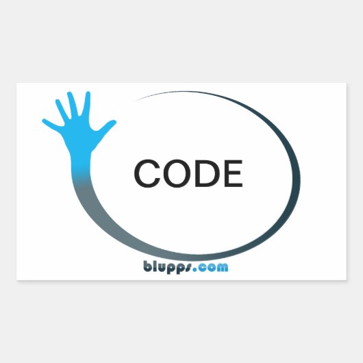 Blupps-sticker Rechthoekige Sticker (Voorkant)