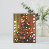 Blurale kerstboomverlichting briefkaart (Staand voorkant)