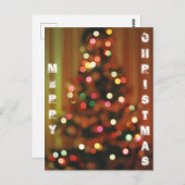 Blurale kerstboomverlichting briefkaart (Voorkant / Achterkant)