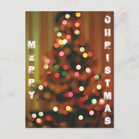 Blurale kerstboomverlichting briefkaart (Voorkant)