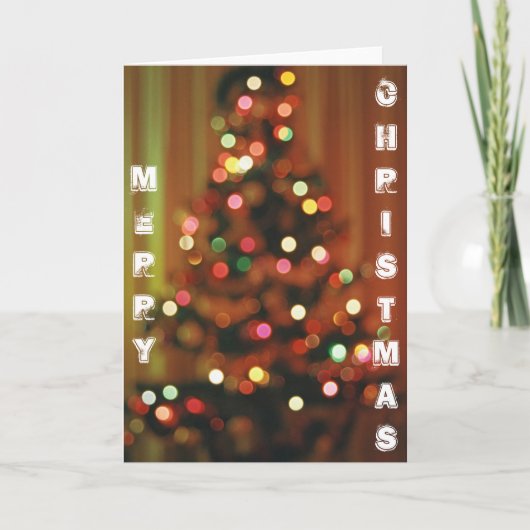 Blurale kerstboomverlichting kaart (Voorkant)