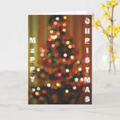 Blurale kerstboomverlichting kaart (Gele Bloem)