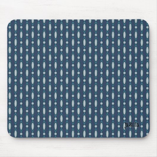 Blurple Beaded gordijnontwerp Muismat (Voorkant)