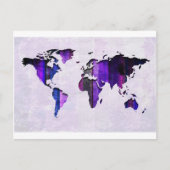 Blurple Stripes Map Briefkaart (Voorkant)
