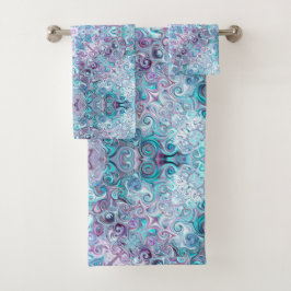 Blurple Swirls Bad Handdoek