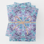 Blurple Swirls Inpakpapier Vel (In situ)