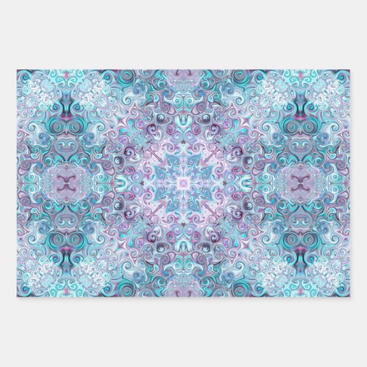 Blurple Swirls Inpakpapier Vel (Voorkant)