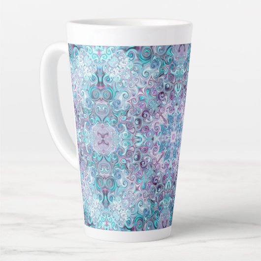 Blurple Swirls Latte Mok (Linkerhoek)