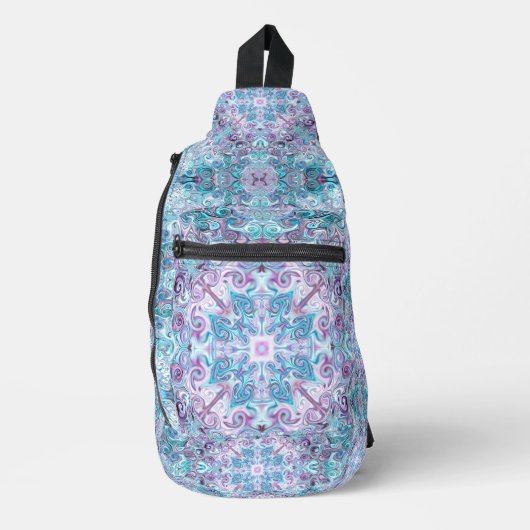 Blurple Swirls Sling Bag (Voorkant)